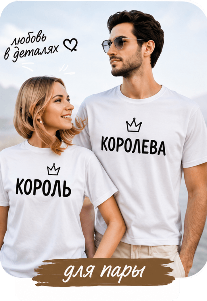 Парные футболки для пары